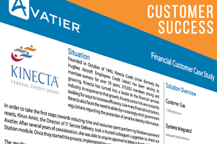 Kinecta Achieved a Six-Figure Savings in Less Than a Year With Avatier’s Password Reset Solution